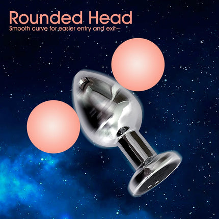 1PCS Metal Magnetic Charge Vibrating Anal Plug Anal G-spot Vibrating Masturbation Prop Adult Sexual Health Sex Toy