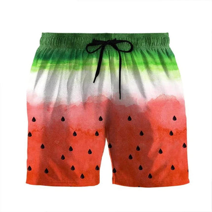 Hawaiian Men Beach Shorts 3D Print Fruit Graphic Sport Shorts Holiday  New Design Short Pants Personality Men Clothing