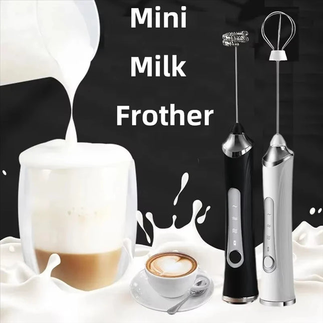 Wireless electric milk coffee mixer -3 speed egg beater suitable for latte cappuccino hot chocolate foam maker USB charging