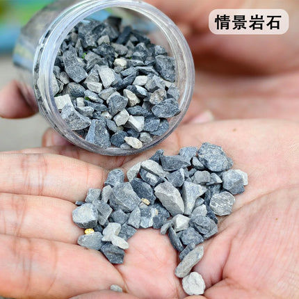140ML Miniature Gravel Stone Micro Gravel Ground Rock Natural For DIY Sand Table Scene Garden Railway Train Road Paving Material