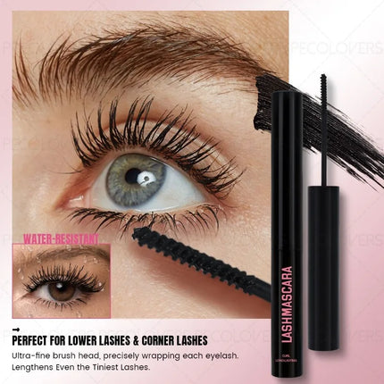 Waterproof and Sweat-proof, Black Tube Mascara, Thick Eyelashes, Natural and Long-lasting, Eye Cosmetics