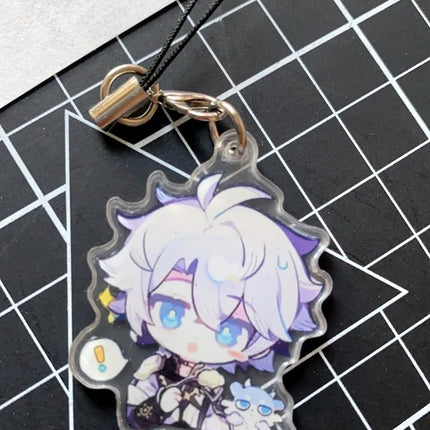 Honkai:Star Rail Phainon Mydei Chimeras Pet Acrylic Cellphone Strap Lanyard For Mobile Phone Case Keychain Key Chain Cover Hang