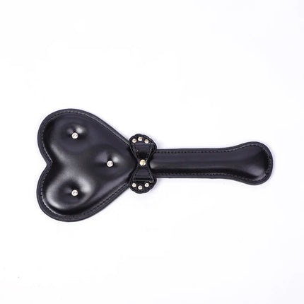 Heart Shape Diamond Handle PU Leather Riding Crop BDSM Bondage Spanking Paddle Whip Sex Toy Adult Sex Toy For Men Women Sex Shop