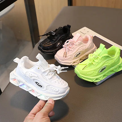Baby Shoes2023 Spring Autumn New Boys and Girls Light Up Clunky Sneaker Small and Medium-sized Children's Soft Soled Baby Shoes