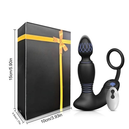 APP Control Vibrator for Men Male Thrusting Vibartor Prostate Massager Delayed Ejaculation Cork Ring Butt Plug Sex Toy for Adult