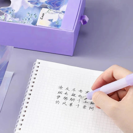 1 Set Japan Pilot Kakuno Smiley Pen Murayama Purple Fountain Pen Gift Box EF/F/M Tip School Acsesories School New Pen Kawaii