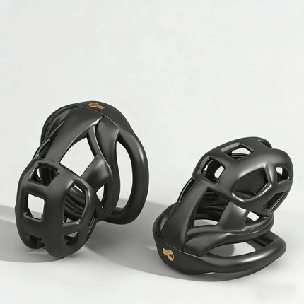 Chastity Lock Cock Cage 3D Invisible Lock with 4 Arc Ring Testicle Chastity Belt BDSM Toy Hentai Bondage SexToy