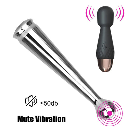 Silicone Metal Strong Vibrators for Women Nipple Clitoris Stimulator Vaginal Anal Plug Pocket Dildos Sex Toys Female Erotic Shop