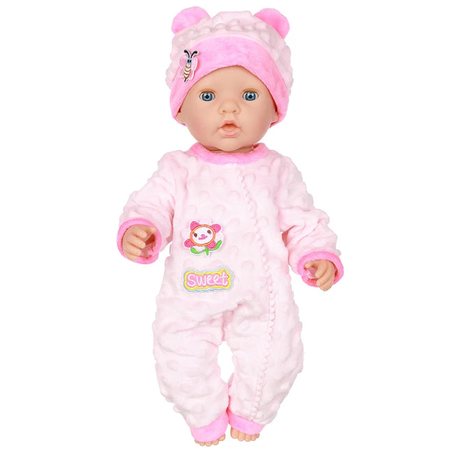 18Inch/45CM Baby Doll Cute Plush Bee Pajamas Hat Set (No Doll) Born Baby Doll Outfit Reborn Baby Doll Clothes Toy Wear Girl Gift