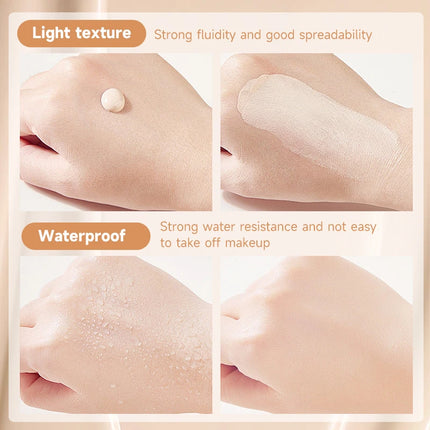 Smooth Liquid Foundation, Moisturizing BB Cream, Long-Lasting Oil-Control CC Cream, Waterproof And Sweat-Proof,Even skin tone
