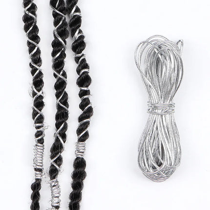 1M/5M Fashion Dreadlock Bead Braids Hair Accessories Braiding Hair Decor Shimmer Stretchable Braiding Hair Strings Long Styling