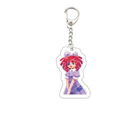Acrylic The Amazing Digital Circus Keychain Pomni Jax Ragatha Gangle Kinger Keyring Key Chain for Accessories Bag Fans Gift