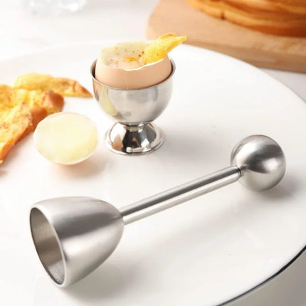 Stainless Steel Egg Opener Shell Opener Egg Head Eggshell Cutter Egg Cup Holder Multi-purpose Egg Tool Kitchen Gadgets