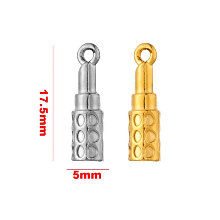 5pcs Creative Stainless Steel Moon Wine Cup Flower Spoon Fork Cat Bear Animals Small Pendants Charms for Jewelry Making Supplies