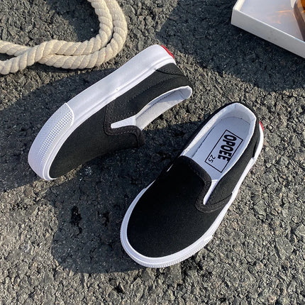 1020 Fashionable and breathable children's canvas shoes, soft-soled board shoes for boys and girls, solid color children's shoes