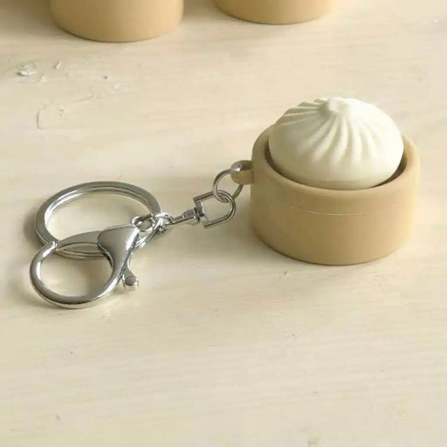 Keyboard Clicker Fidget Dumpling Keychain Sensory Anxiety and Stress Relief for Adults Kids Decompression Gifts Novelty Gadgets