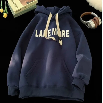 !!!viral!!! Heavyweight Fleece Hoodie Autumn Winter American Trendy Brand Men's Long Sleeve / Chandail à Capuchon Polaire Lourd Automne Hiver