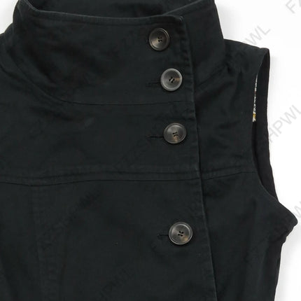 Y2K Harajuku Womens Crop Top Sexy Slim Casual Button-Down Sleeveless Turtleneck T-Shirt Goth Punk Rock Hip Hop Hottie Streetwear