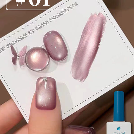 12ml Pink Flower Petal Glass Cat Magnetic Gel Nail Polish Nail Art Manicure Varnis Semi Permanent Soak UV Gel Nail Supplies