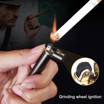 Fastshipping Mini Compact Open Flame Lighter Metal Grinding Wheel Lighter Portable Can Place Cigarette Box Smoking Accessories