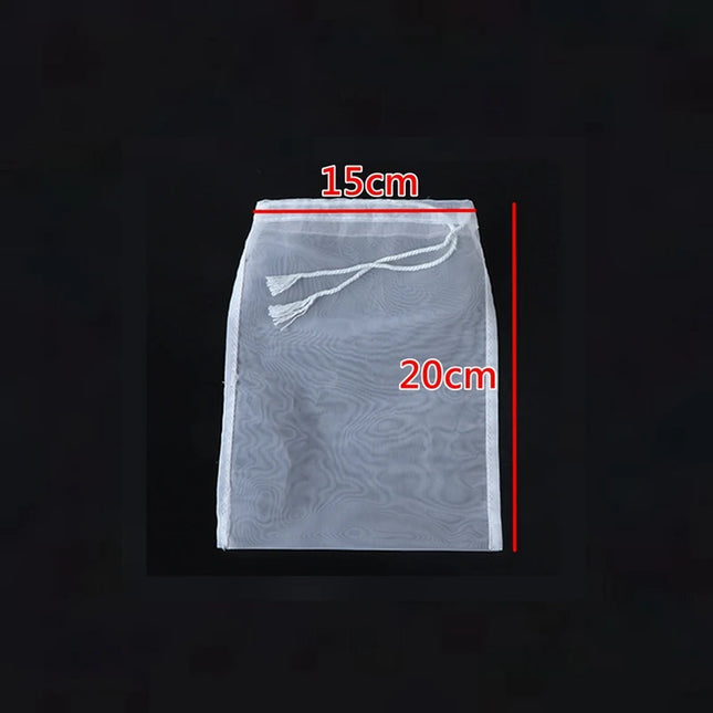 100/200/300/500Mesh Soy Milk Wine Filter Bag Nut Milk Bag Tea Coffee Oil Yogurt Filter Net Mesh Kitchen Food Reusable