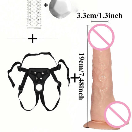 Men's Strap-on Realistic Penis Dildo Pants Anal Sex Toys for Women Men Women Gay Dildos Strapon Harness Belt Adult Games Lesbian