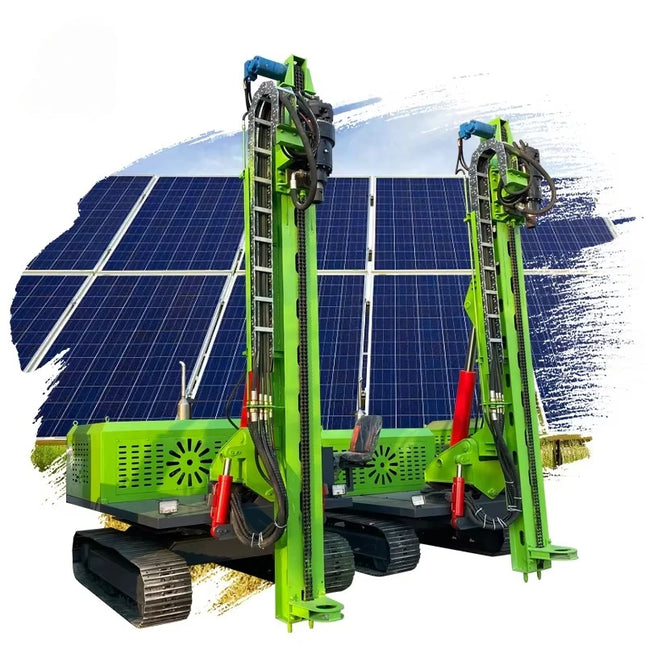 Hydraulic Crawler Spiral Solar Pile Driver - 8000N.m Torque 360° Rotation for PV Foundation Mountain Construction