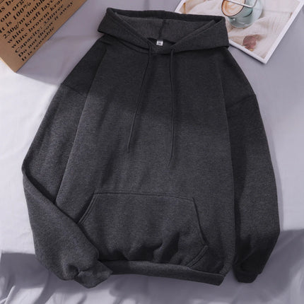 Fashion Men Women Hoodie Casual Hoodies Pullovers Sweatshirts Couple Tops Solid Color Hooded Spring Autumn Warm Fleece Hoody
