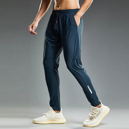 Summer Thin Men's Jogging Sweatpants Elastic Shrink Leg Casual Outdoor Training Fitness Sport Pants Running Trousers Mens Pants