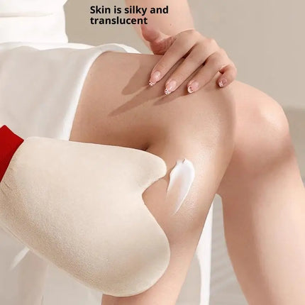 Body Lotion Glove Self-Tanning Mitt Double-Sided Prevents Sticky Hands Applicator Quick Dry Flocking Glove Makeup Applicator