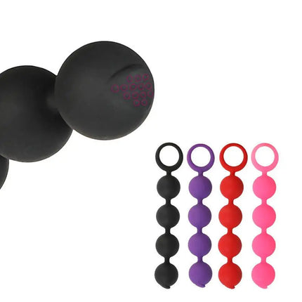Silicone Big Anal Plug 4 Beads Anal Bead Anus Masturbation Butt Plug Flirt Adult Sex Toy Prostate Massage For Men Women 18+