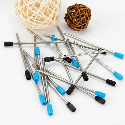 Compatible Ballpoint Pen Refills, Crystal Pen Refills 1.0mm Medium Point Black & Blue, Medium Point Metal Refill
