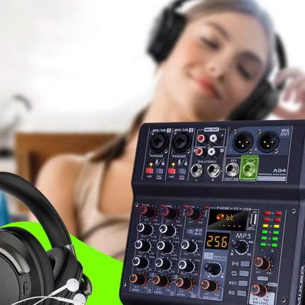 Sound card mixer mobile computer live broadcast network K song recording arranging suit belt USB reverberation 5V