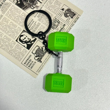 Mini Barbell Plates Key Chain Water Cups Creative Simulation Dumbbells Keyring Kettlebells Bag Charm Fitness Series Pendant