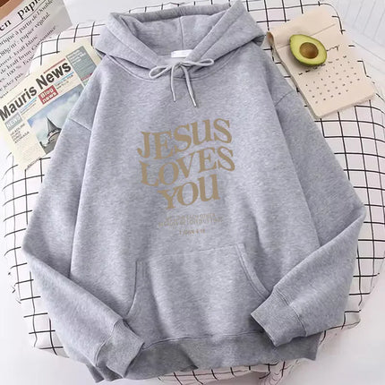 Fashion Jesus Love You Letter Print Hoodies Spring Autumn Winter Casual Hoodies Sweatshirts Men Women Trendy Aesthetic Top