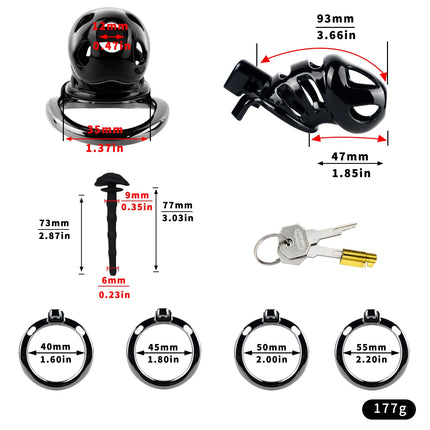 LICKER Strapon Resin Chastity Cage With Aluminum Alloy Penile Ring Silicone Catheter Dick Pleasure Cock Restrict For Asceticism