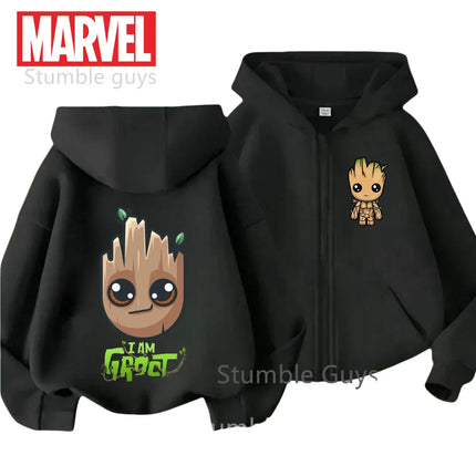Kids Spring Autumn Hulk Spiderman Zipper Hoodies Marvel Avengers Clothes Boys Girls Warm Super Hero Tracksuit