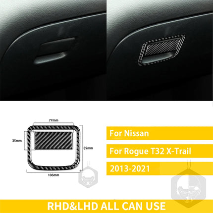 For Nissan X-Trail Rogue T32 2013-2021 Accessories Carbon Fiber Interior Car Door Instrument Cupholder Trim Sticker