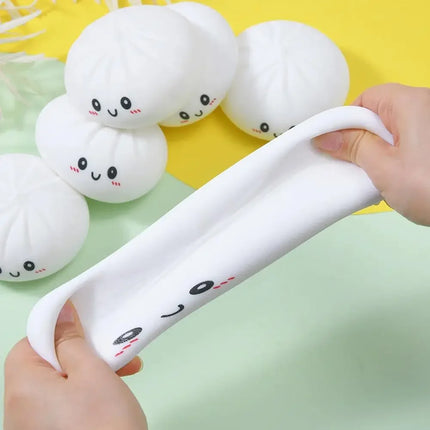Squishes Stress Balls Fidget Sensory Toys Simulation Food Squishies Bun with Steamer Squeeze Dough Ball Gifts