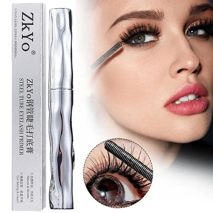 Zkyo Metal Iron Brush Mascara Primer Long-Lasting Curl, Waterproof & Sweat-Resistant Women's Thickening Lengthening Eye Makeup