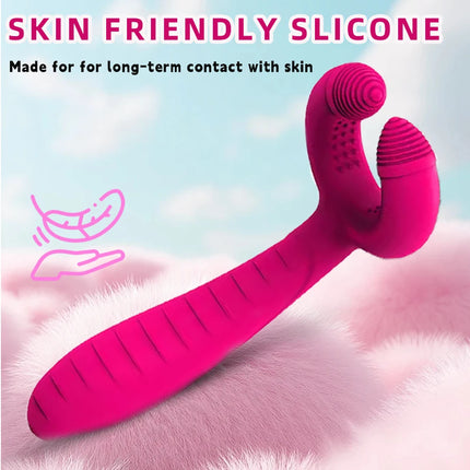 Powerful G Spot Rabbit Vibrator for Women Nipple Clitoris Stimulator Massager Three Motors Dildo Adult Goods Sex Toys for Female