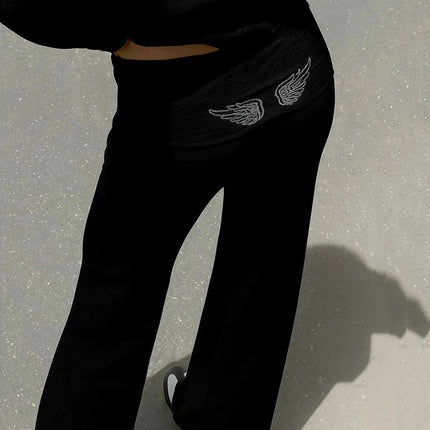 Fashion Wings Beads Sweathirts Women Oversized Hoodies Fleece Lining Sequined Casual Pullover Top Y2K Clothes Lady Outfits 2026
