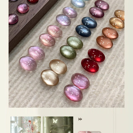 12g Reflective Magnetic Cat Eye Gel Polsih 12 Colors Set Soak Off Varnish Semi Permanent Holographic Cat Eye Gel Nail Art