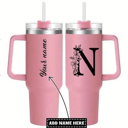 Personalized 40oz Tumbler with Name Custom Mother's Day Gifts Tumbler Metal Stainless Steel Vacuum Thermal Coffee Tea Mug