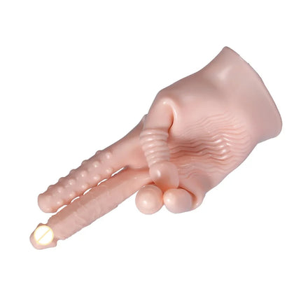 Vibrating Finger Gloves G-spot Clitoris Stimulator Real Penis Dildo Vibrator Glove Sex Toys for Woman Sex Games Intimate Toys