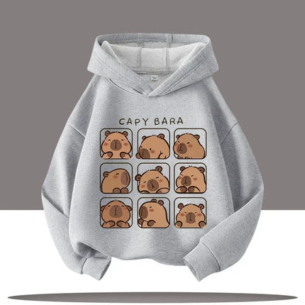 New autumn and winter warm children's hoodie pullover for boys and girls, casual cute cartoon children's hoodie