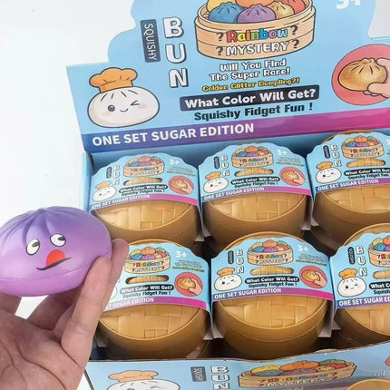 New Baozi Stress-Relief Kneading Music Cartoon Design Ventilation Simulated Food Game Stress-Relief Toy Slow-Paced Rebo