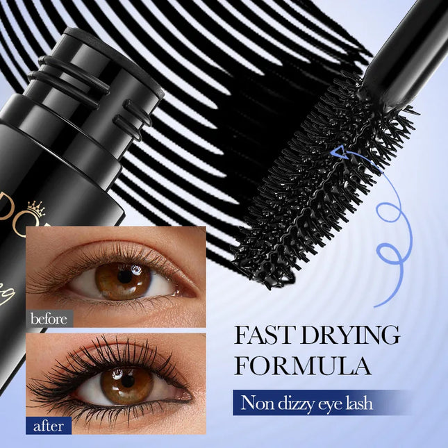 5D Waterproof Mascara Lengthens Eyelashes Extension Black Silk Fiber Mascara Female Makeup Cosmetic Waterproof Mascara