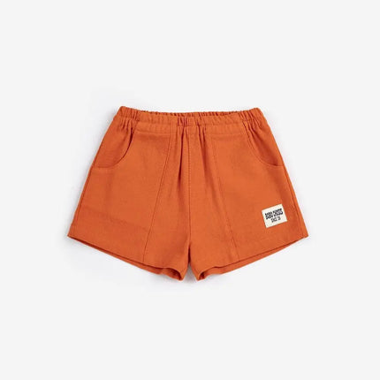 2026BC Short-sleeved Set Boys' Printed Shirt Shorts Polo Shirt Casual Pants Girls' Wide-Leg Pants Short Skirt
