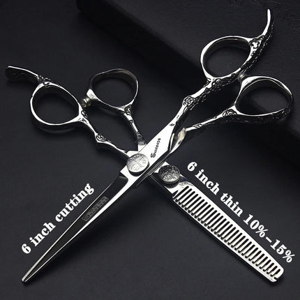 6/7 inch Japan440c Steel Professional Barber Scissors Hair Design Tool Barber Scissors Hairstylist Hairdressing Scissors Salon